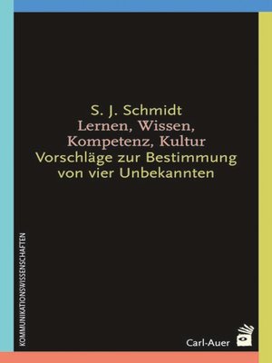 cover image of Lernen, Wissen, Kompetenz, Kultur